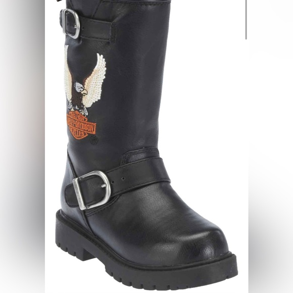 BNIB Kids Harley Davidson Boots Size 3 - Picture 3 of 4